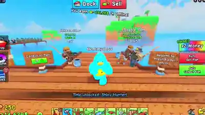 Shiny tadpole ticking Cash per second on a stand