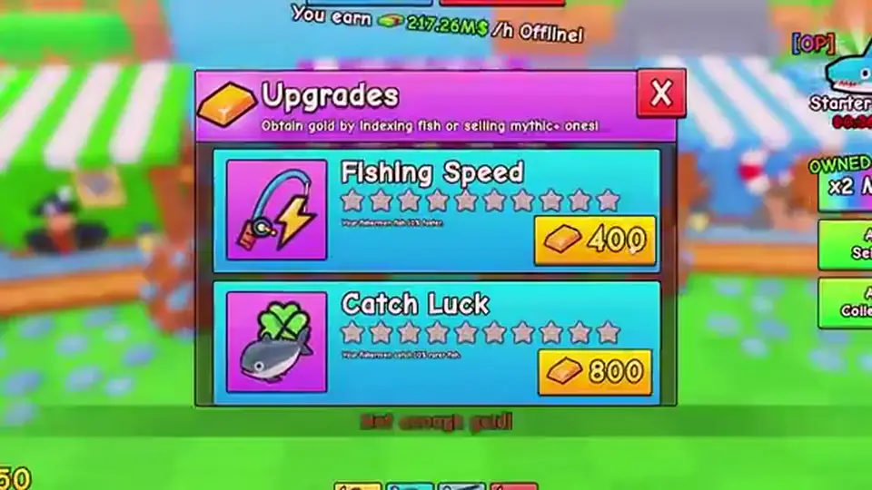 HUD text for obtaining Gold by indexing or selling mythics